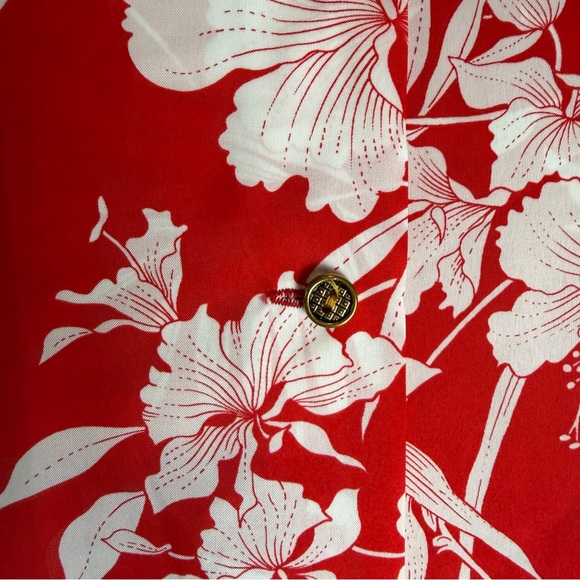 Men's Vintage Royal Hawaiian Men’s Red Floral Shirt - Picture 4 of 7